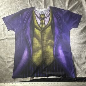 Joker Shirt Adult Sz XL Suit Halloween Costume Heath Ledger Batman DC Cosplay